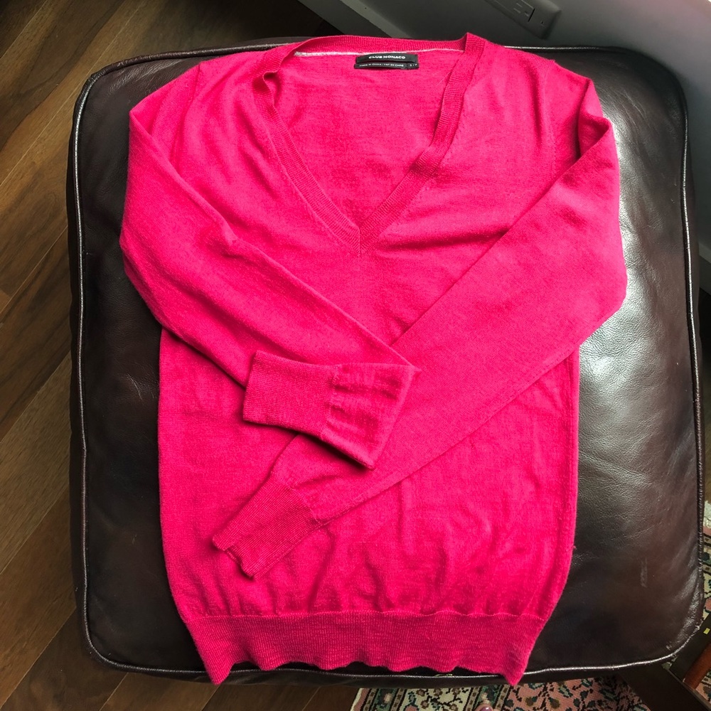 Club Monaco v-neck cashmere sweater.